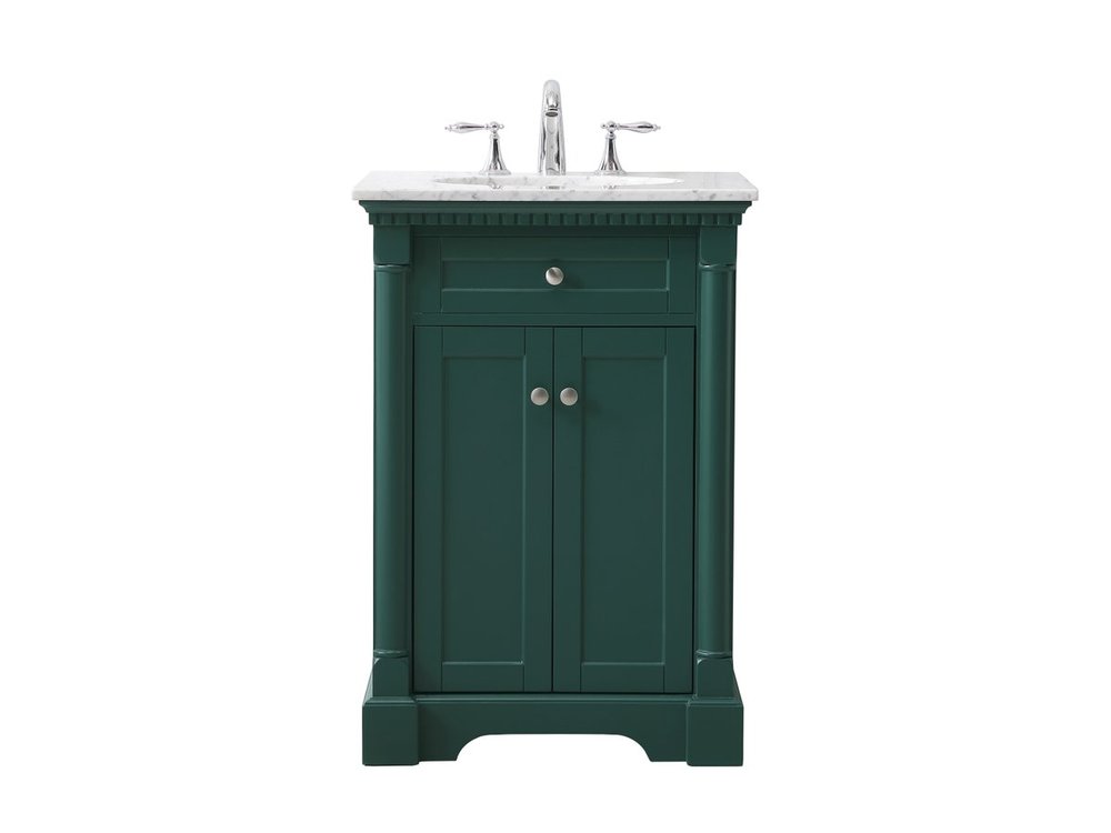 24 Inch Single Bathroom Vanity Set in Green