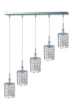 Elegant 1285D-O-R-CL/SS - Mini 5 light Chrome Pendant