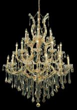 Elegant 2801D38G-GT/RC - Maria Theresa 28 Light Gold Chandelier Golden Teak (Smoky) Royal Cut Crystal
