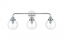Elegant LD7035W28C - Hanson 28 inch Wall Sconce in Chrome