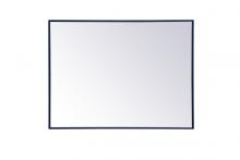Elegant MR43040BL - Metal Frame Rectangle Mirror 30 Inchx40 Inch in Blue