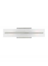 Visual Comfort & Co. Studio Collection 4454302-962 - Dex contemporary 2-light indoor dimmable small bath vanity wall sconce in brushed nickel silver fini