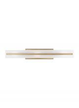 Visual Comfort & Co. Studio Collection 4654303-848 - Dex contemporary 3-light indoor dimmable large bath vanity wall sconce in satin brass gold finish wi