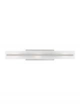 Visual Comfort & Co. Studio Collection 4654303EN3-962 - Dex contemporary 3-light LED indoor dimmable large bath vanity wall sconce in brushed nickel silver