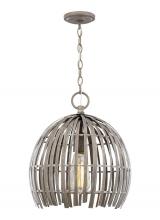 Visual Comfort & Co. Studio Collection 6522701-872 - Hanalei contemporary small 1-light indoor dimmable pendant hanging chandelier light in washed pine f