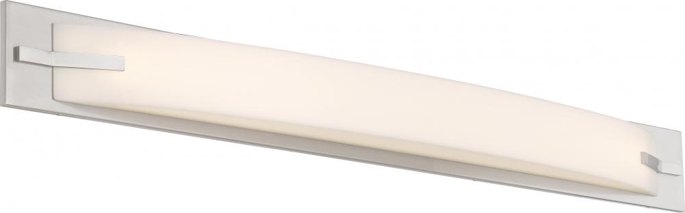 Bow - 43'' LED Vanity with White Acrylic Diffuser - Brushed Nickel Finish