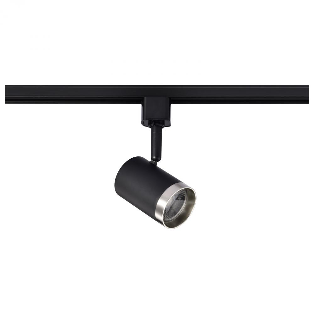 12 Watt LED Small Cylindrical Track Head; 3000K; Matte Black and Brushed Nickel Finish