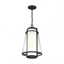 Nuvo 60/6604 - Anau - 1 Light Hanging Lantern - with Etched Opal and Clear Glass - Matte Black Finish