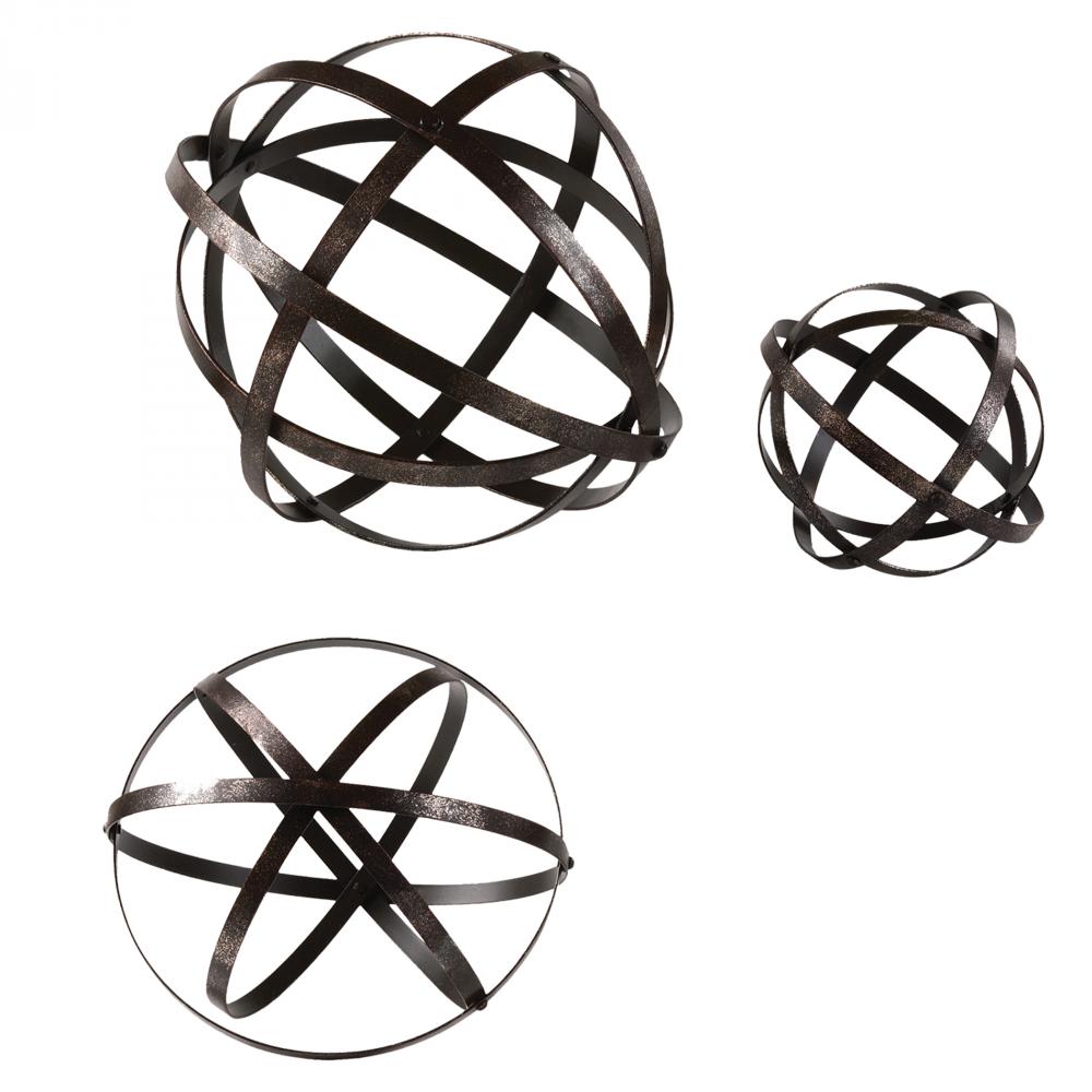 Uttermost Stetson Bronze Spheres S/3